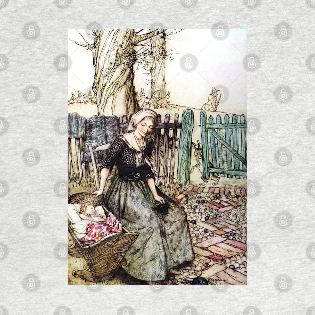 Bye Baby Bunting - Mother Goose - Arthur Rackham by forgottenbeauty